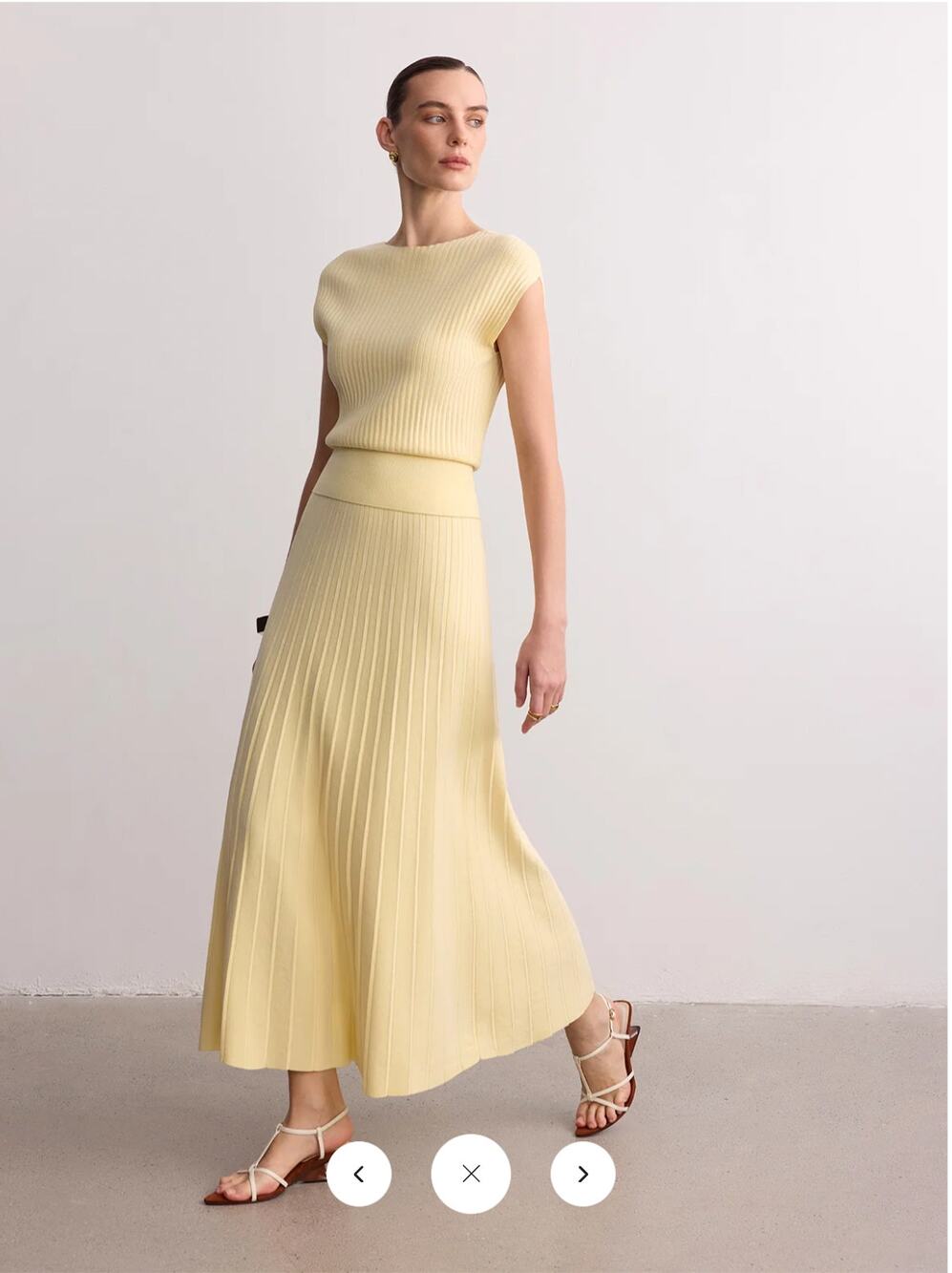 NWT Commense Ribbed Knit Maxi Skirt and Cap Sleeve Ribbed Knit Top Sz MM